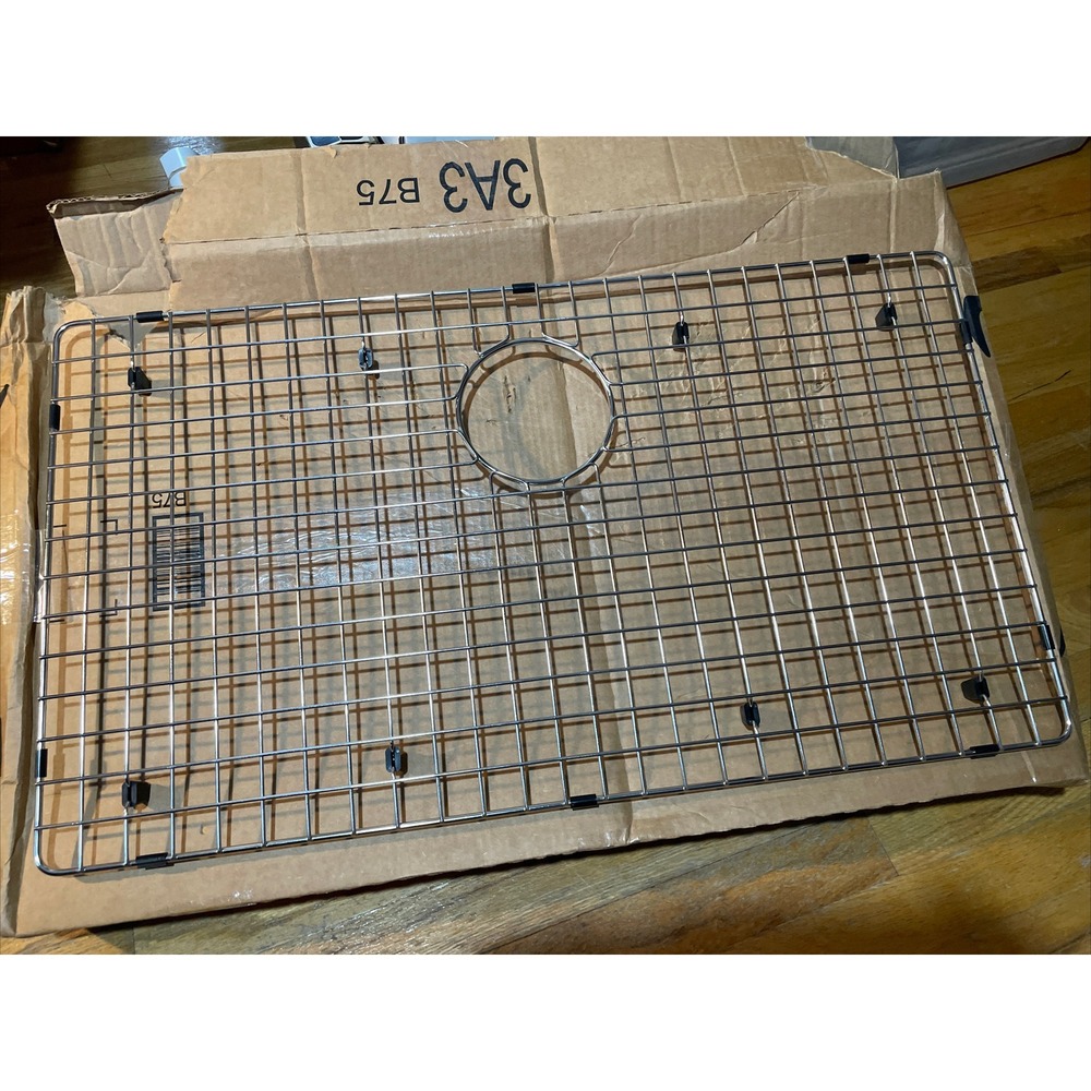 Stainless Steel 29.5" x 16.5" Bottom Grid. Brand New /. 5" Drain Opening